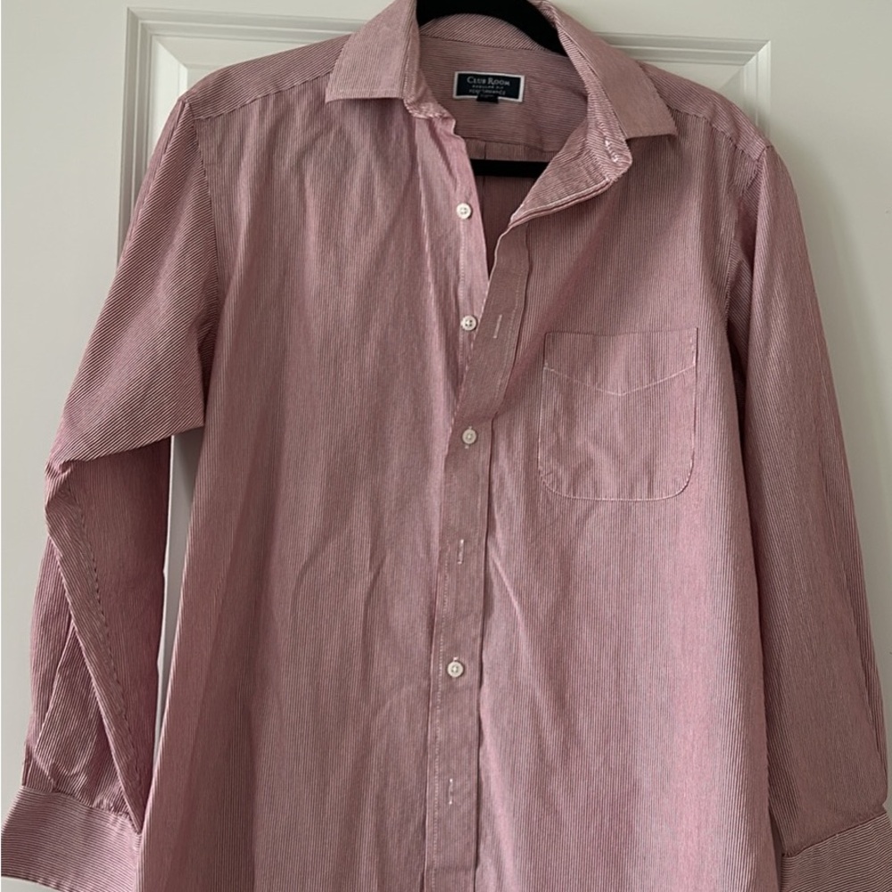 Club Room Men's Pink Casual Button Down Shirt
